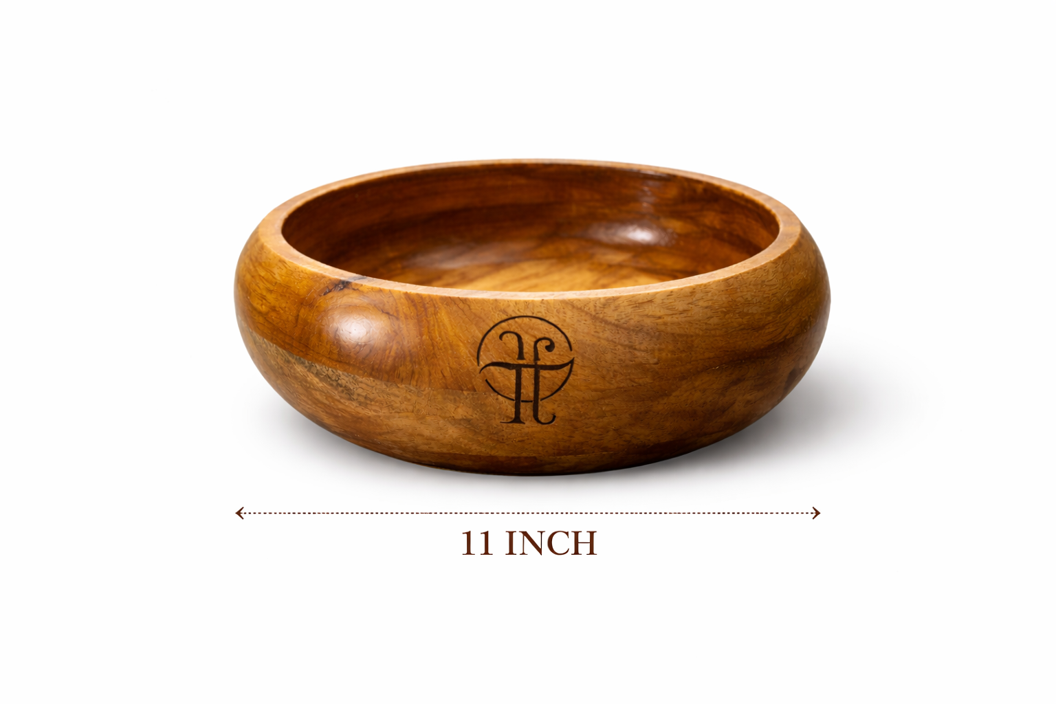 Large Sheesham Wood Serving Bowl (11 Inch)